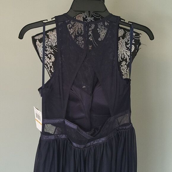 Sequin Hearts Sleeveless Embellished A-Line Gown-NAVY-7 - Picture 9 of 11